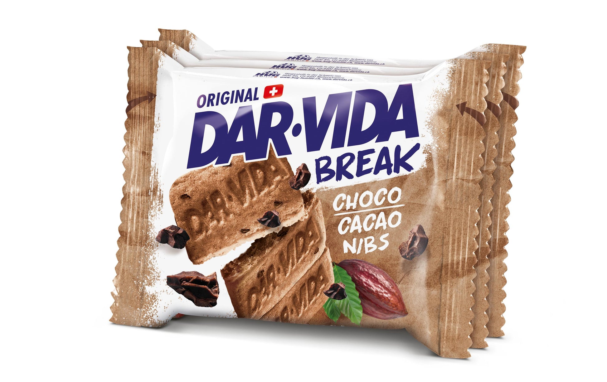 DAR-VIDA BReAk Choco Guetzli – Schokolade & Kakaonibs – 132 g