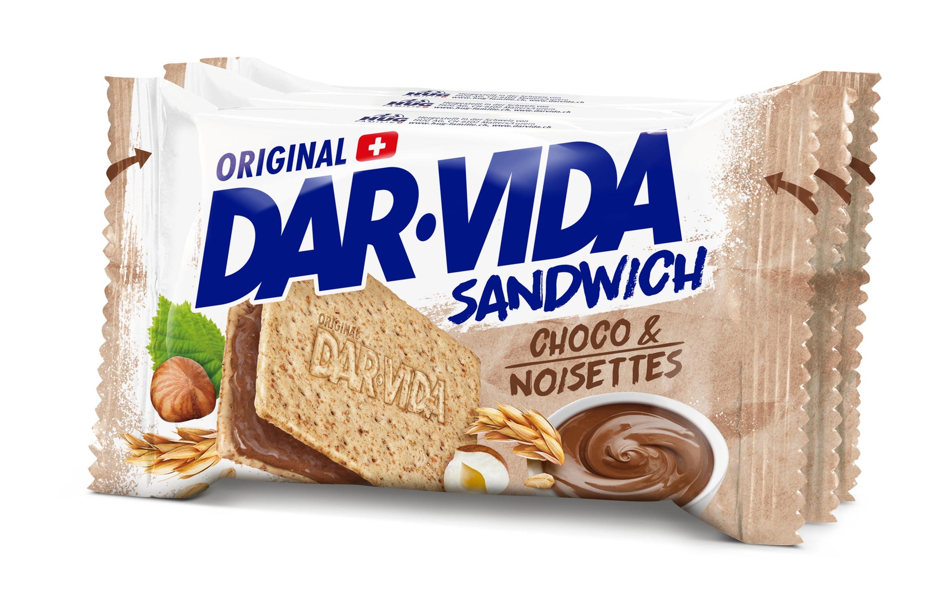 DAR-VIDA Sandwich Choco & Haselnuss Cracker – 195 g