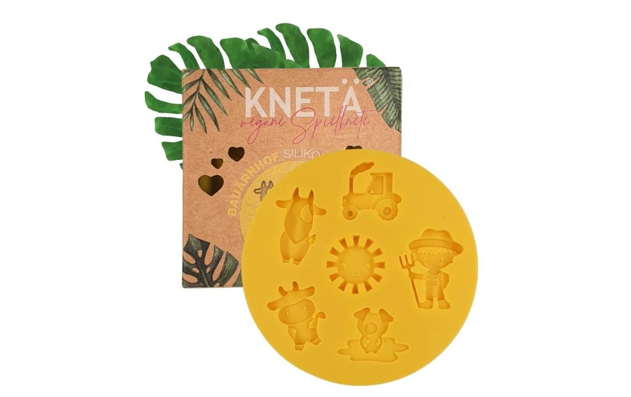 KNETÄ Modellierform – Bauernhof – Silikon – 80 × 80 mm – 1 Stück
