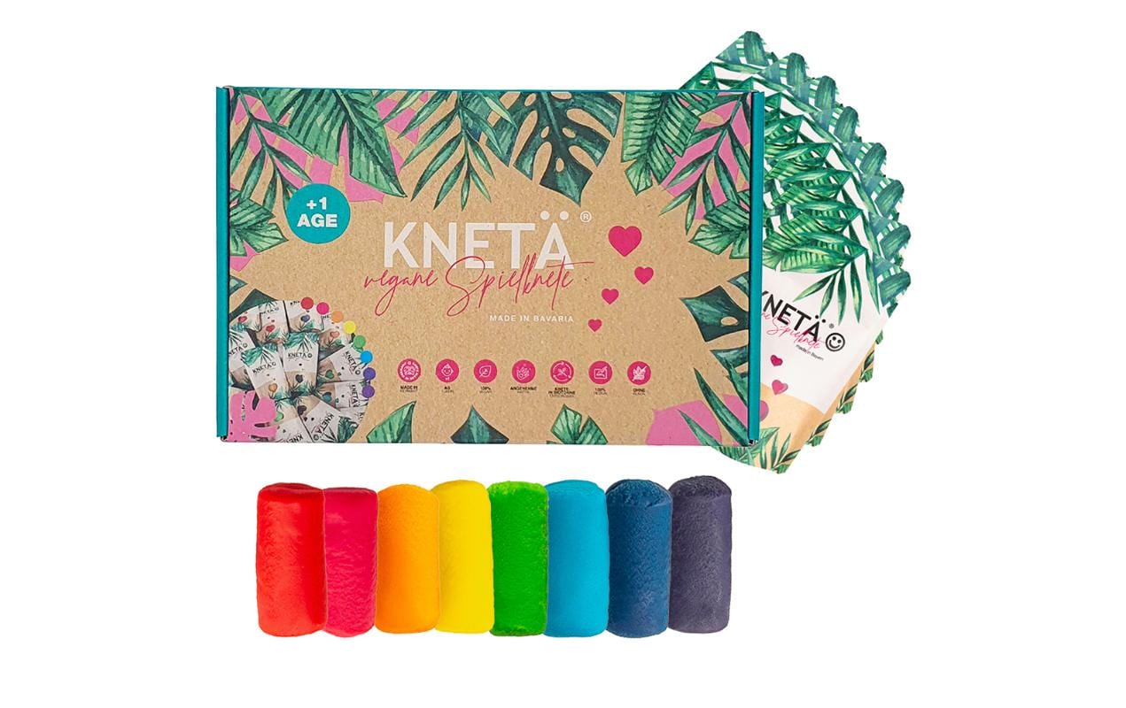 KNETÄ Knete-/Modelliermasse-Set – 8 × 50 g – Mehrfarbig – ab 1 Jahr