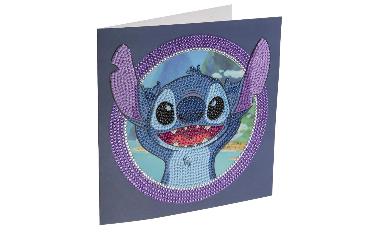 CRAFT Buddy Crystal Art Card – Diamond Painting Set – Stitch (Disney) – 18 × 18 cm – ab 8 Jahren