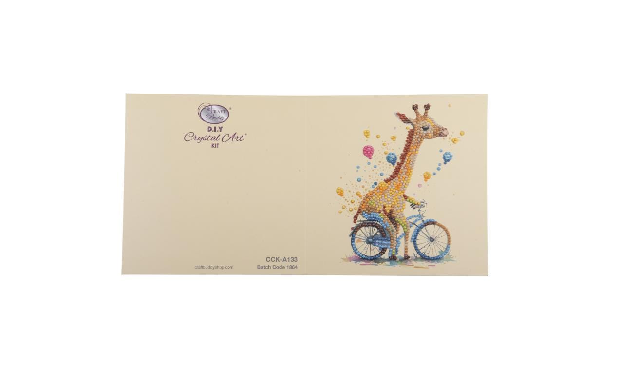 CRAFT Buddy Crystal Art Card – Diamond Painting Set – Giraffe – 18 × 18 cm – ab 8 Jahren