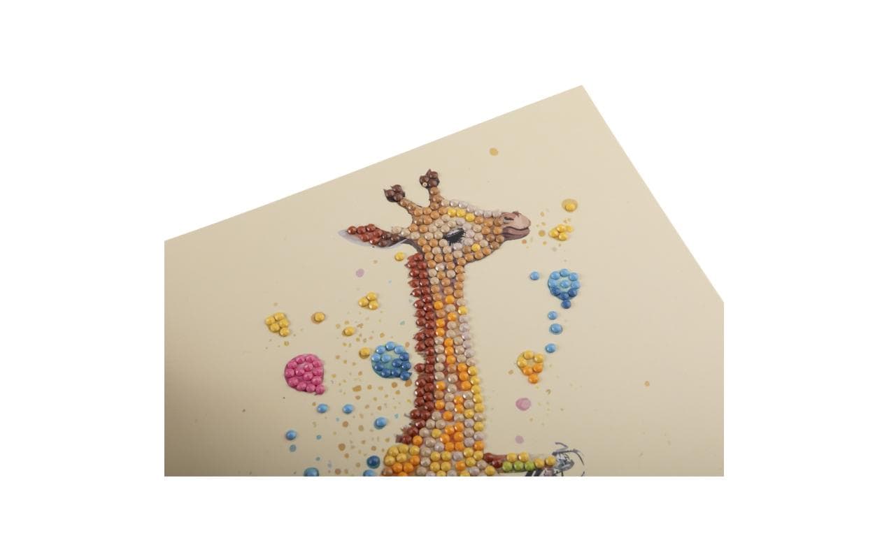 CRAFT Buddy Crystal Art Card – Diamond Painting Set – Giraffe – 18 × 18 cm – ab 8 Jahren