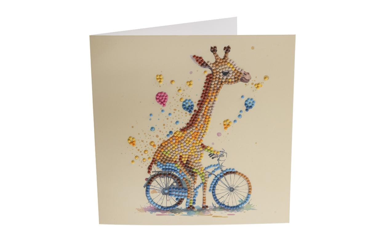 CRAFT Buddy Crystal Art Card – Diamond Painting Set – Giraffe – 18 × 18 cm – ab 8 Jahren