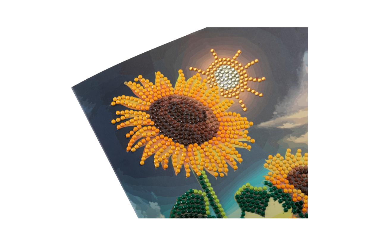 CRAFT Buddy Diamond-Painting-Set Sonnenblume – 18 × 18 cm – ab 8 Jahren