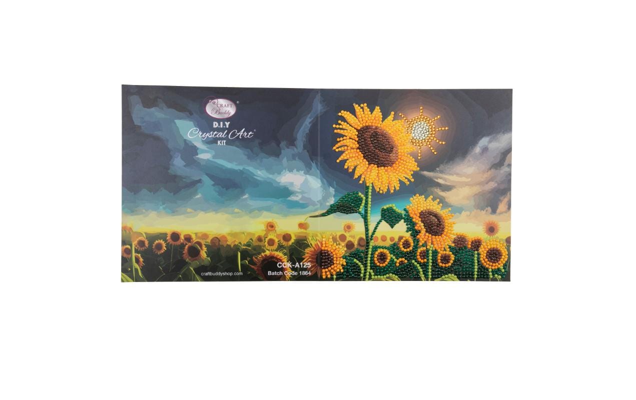 CRAFT Buddy Diamond-Painting-Set Sonnenblume – 18 × 18 cm – ab 8 Jahren