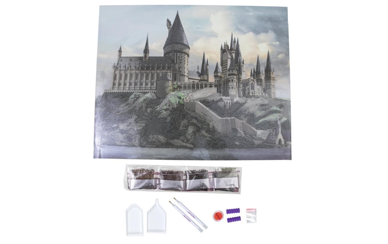 CRAFT Buddy Crystal Art Kit – Diamond-Painting-Set – Hogwarts Schloss – 40 × 50 cm – ab 8 Jahren