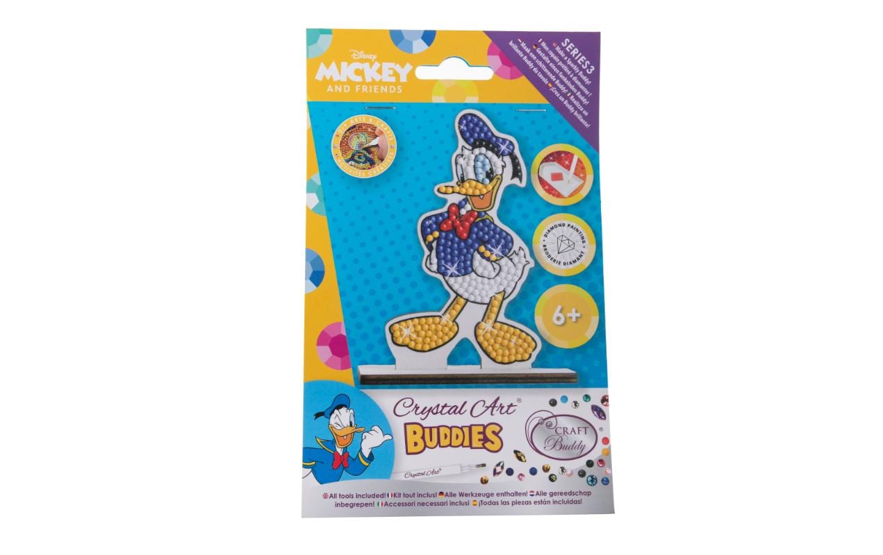 CRAFT Buddy Diamond-Painting-Set – Donald Duck – 8 × 11 cm – ab 6 Jahren
