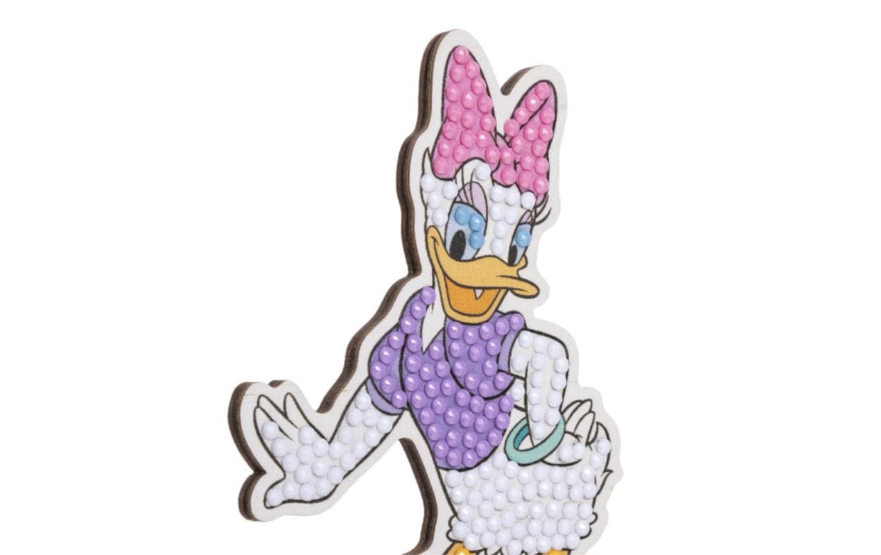 CRAFT Buddy Crystal Art Buddy – Diamond-Painting-Set Daisy Duck – 8 × 11 cm – ab 6 Jahren