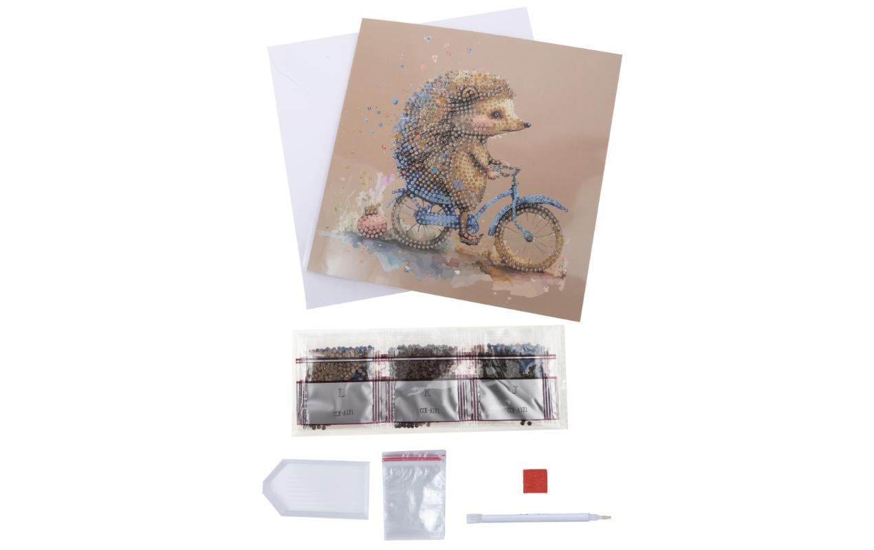 CRAFT Buddy Diamond-Painting-Set Igel – 18 × 18 cm – ab 8 Jahren