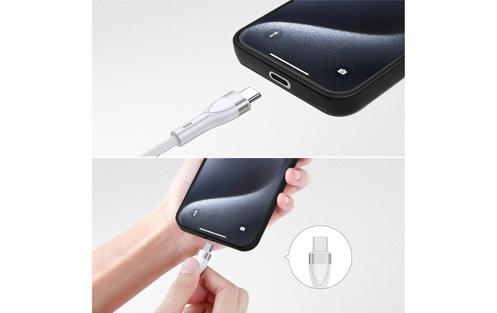 4smarts Multi-Kabel – 4-in-1 USB-A/USB-C auf USB-C/Micro-USB/Lightning 1,2 m, Weiss – für iPhone/Android