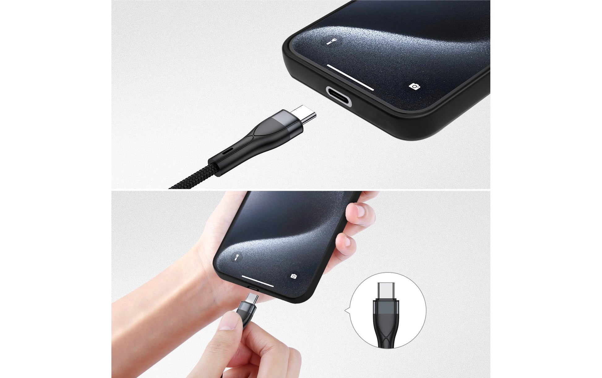 4smarts Multi-Kabel – 4-in-2 USB-A/USB-C auf USB-C/Micro-USB/Lightning 1,2 m, PD 15 W, geflochten