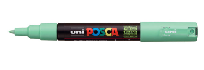 Uni-Ball POSCA Kreativ-/Pigmentmarker – Hellgrün, feucht abwischbar, schnell trocknend – für viele Oberflächen