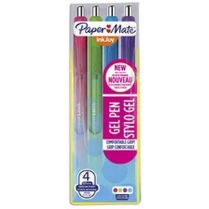 Papermate Gelschreiber, Druckmechanik – 4 Farben, Spitze 0,7 mm, 4er-Set