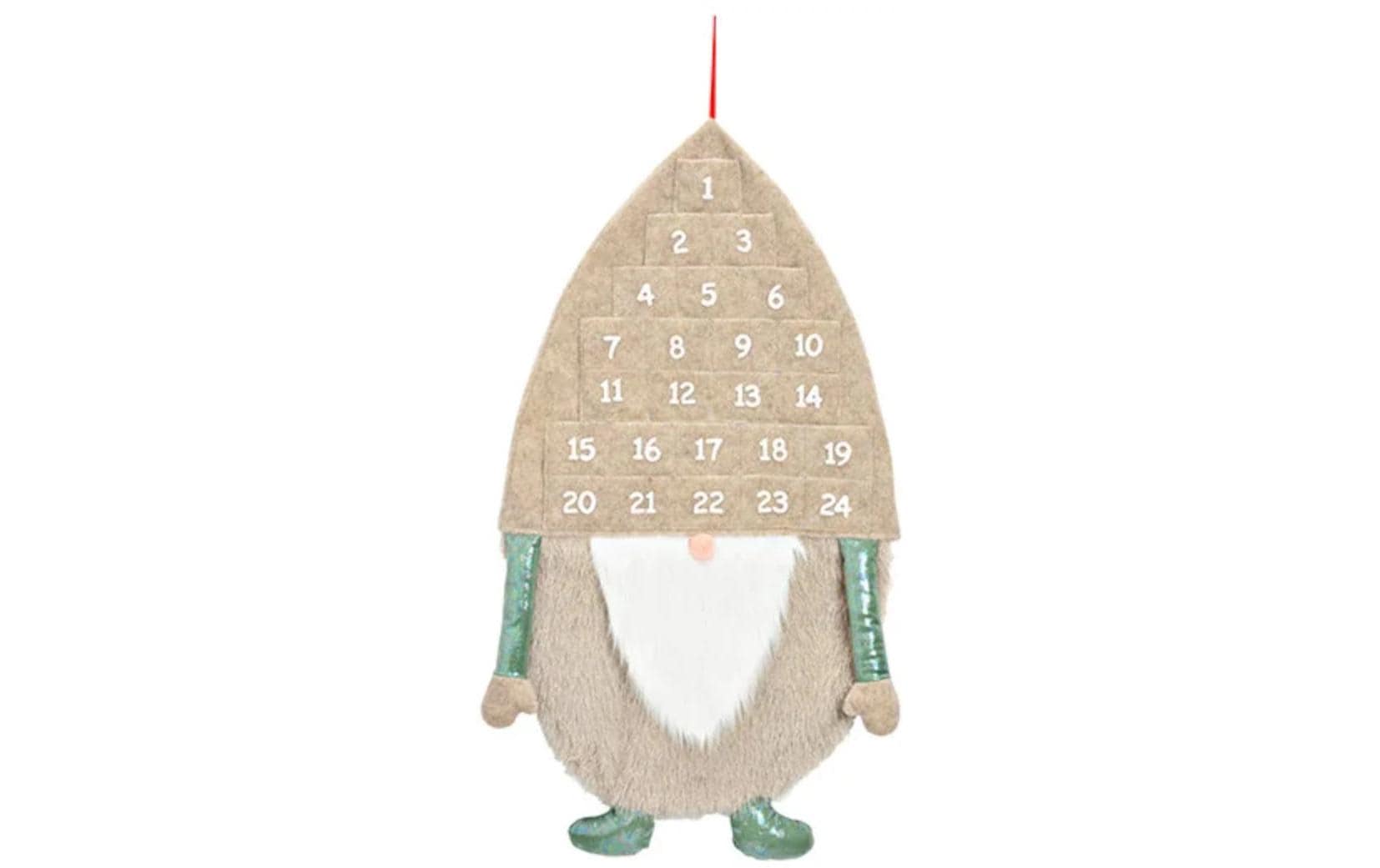 G. Wurm Adventskalender Wichtel – 24 Türchen – Textil, Mehrfarbig – 49 × 86 × 4 cm
