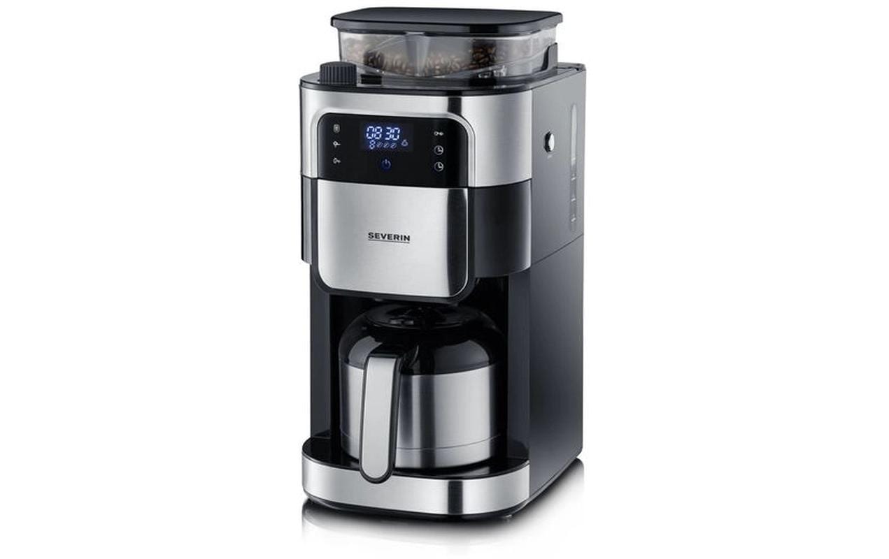 Severin KA4814 Filterkaffeemaschine – 8 Tassen, 1,0 l, Karaffe, Schwarz/Edelstahl