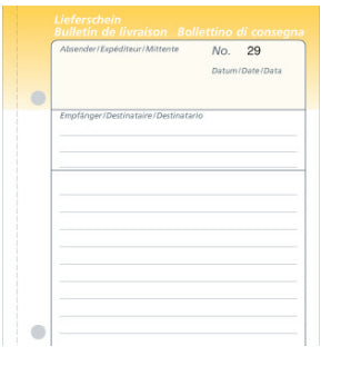 Simplex Formularblock – Lieferschein, mehrsprachig, 50 Blatt, A5