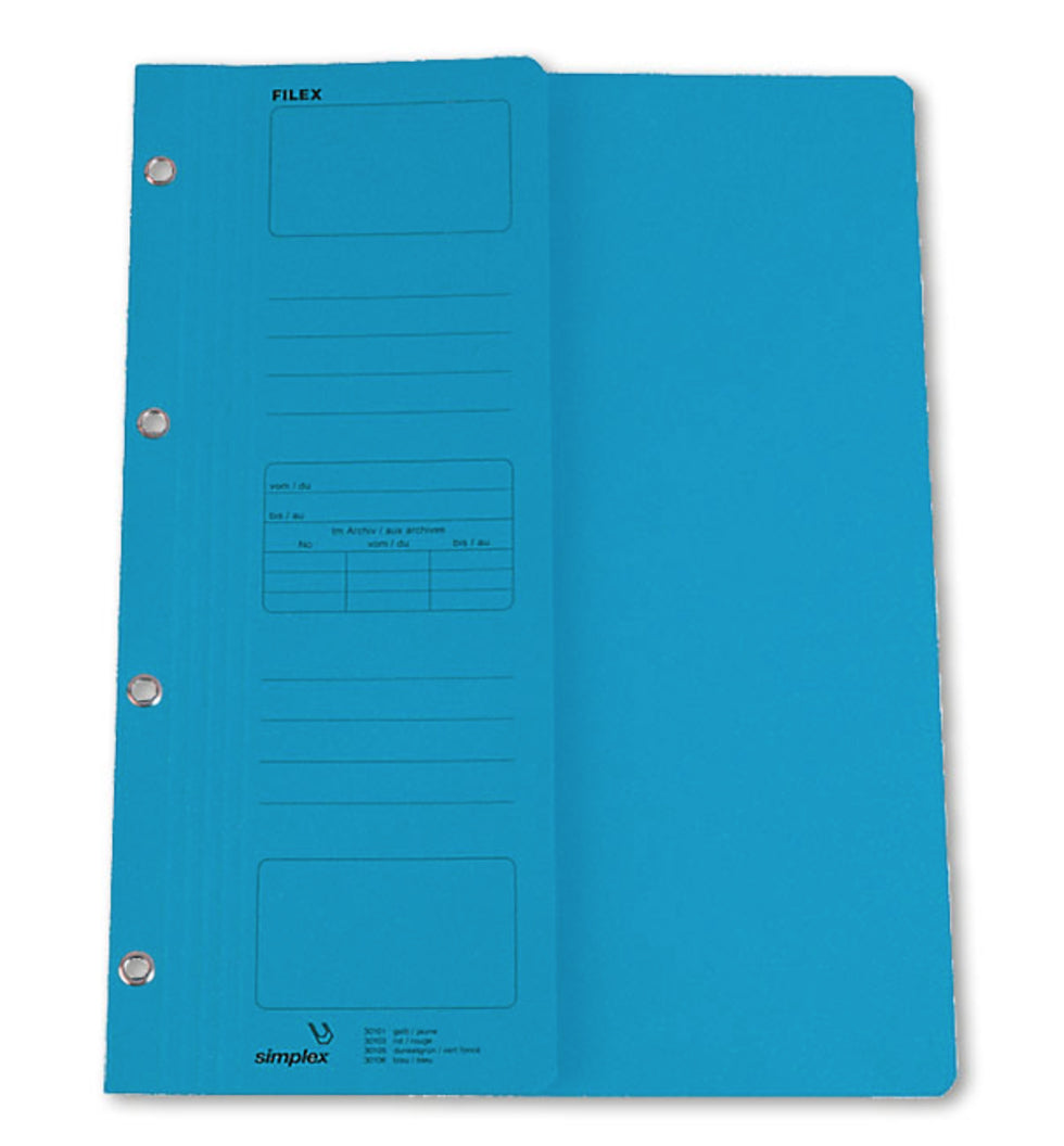 Simplex Schnellhefter – A4, Karton, blau, Beschriftungsfeld, 240 g/m²