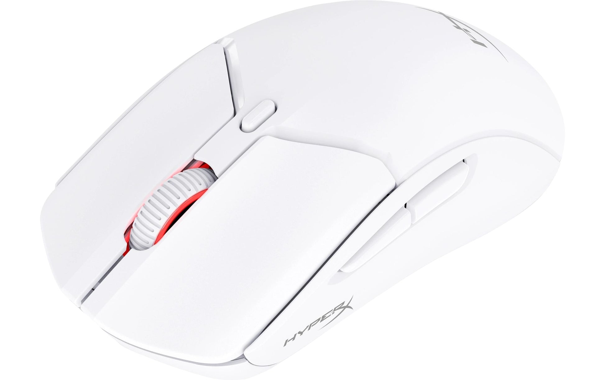 HyperX Pulsefire Haste 2 Gaming-Maus – kabellos, 1000 Hz, 6 Tasten, für Rechtshänder, Daumentaste, Weiss