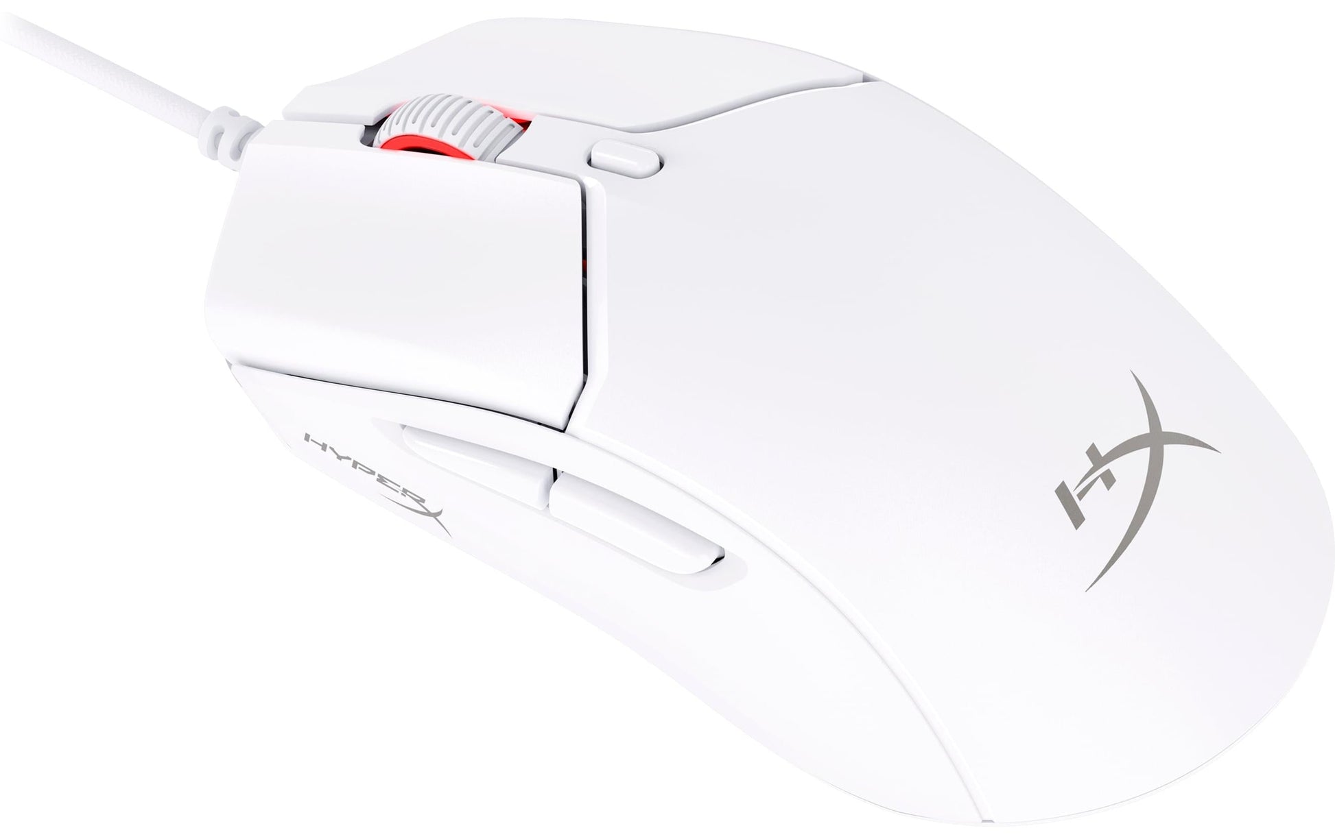 HyperX Pulsefire Haste 2 Gaming-Maus – kabelgebunden, 26'000 dpi, 8'000 Hz, 6 Tasten, für Rechtshänder, weiss