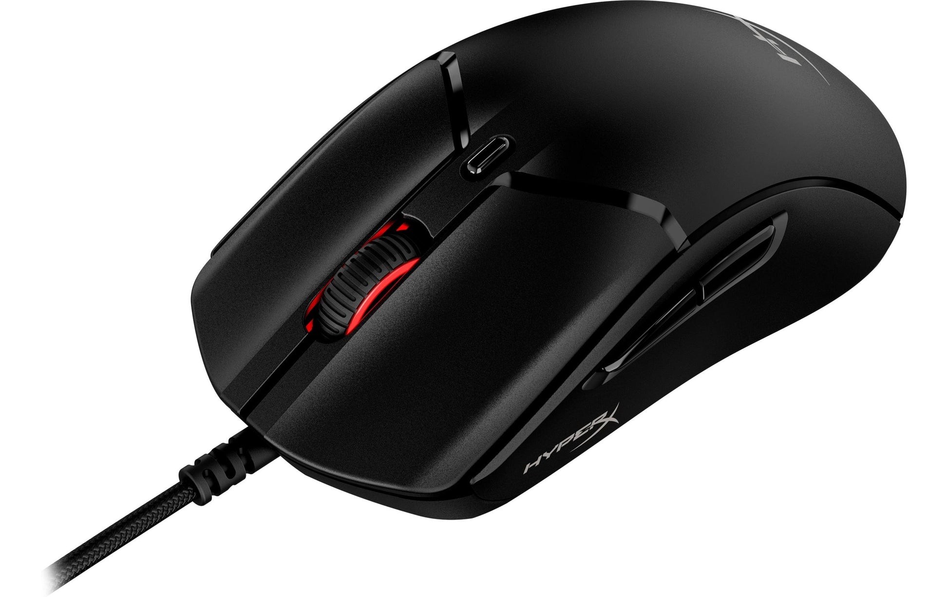 HyperX Pulsefire Haste 2 Gaming-Maus – Verkabelt, 6 Tasten, Rechtshänder, Beleuchtung, Schwarz