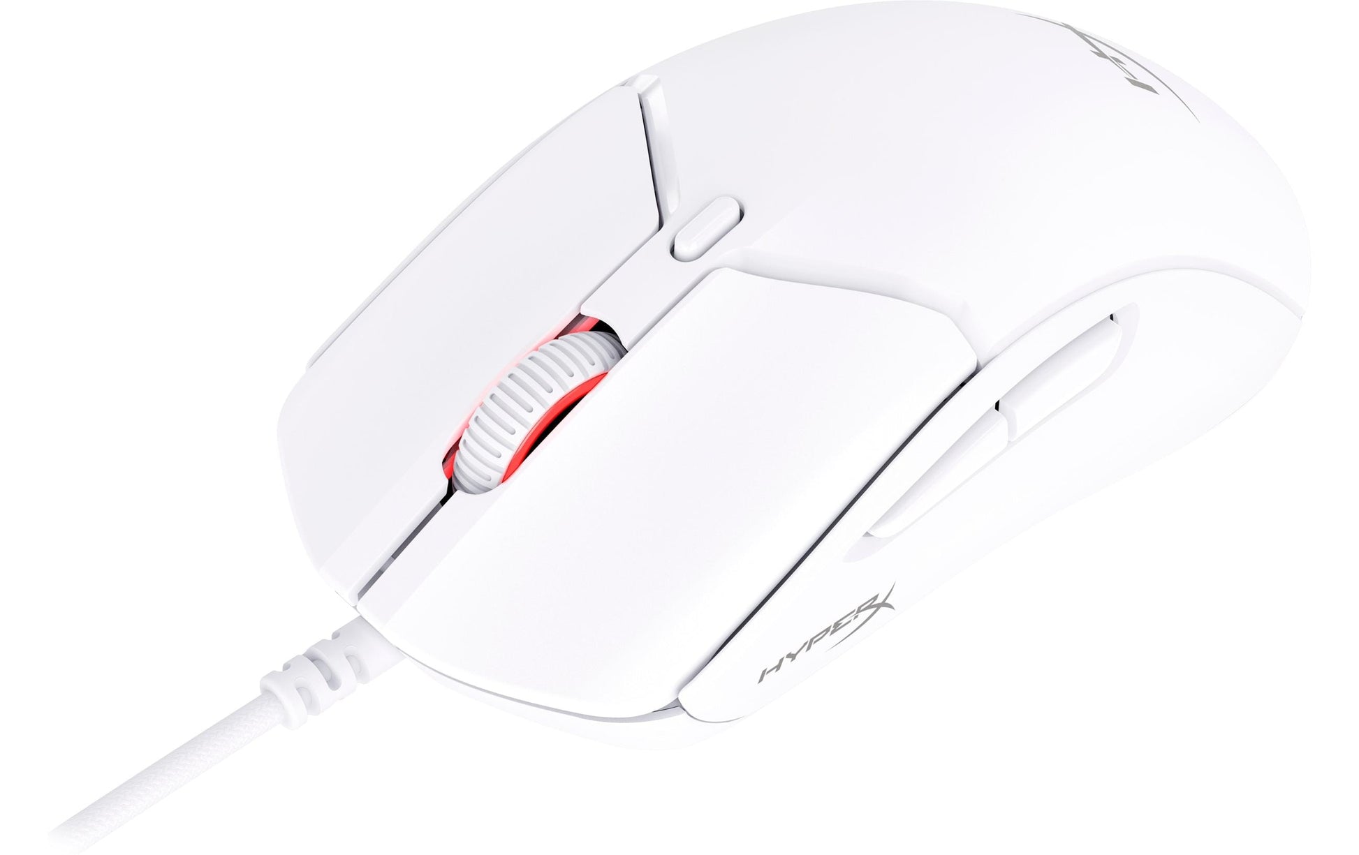 HyperX Pulsefire Haste 2 Gaming-Maus – kabelgebunden, 26'000 dpi, 8'000 Hz, 6 Tasten, für Rechtshänder, weiss
