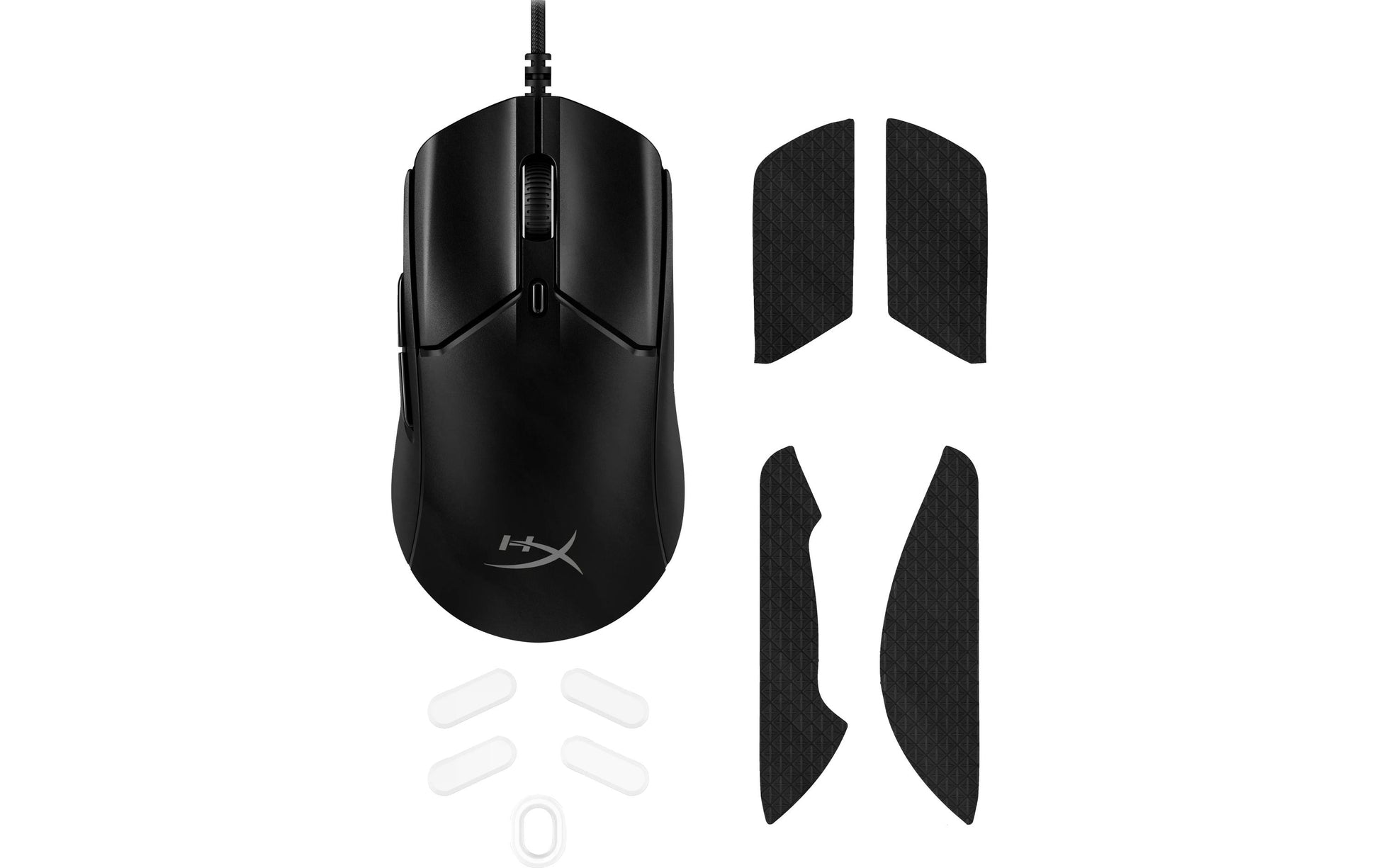 HyperX Pulsefire Haste 2 Gaming-Maus – Verkabelt, 6 Tasten, Rechtshänder, Beleuchtung, Schwarz