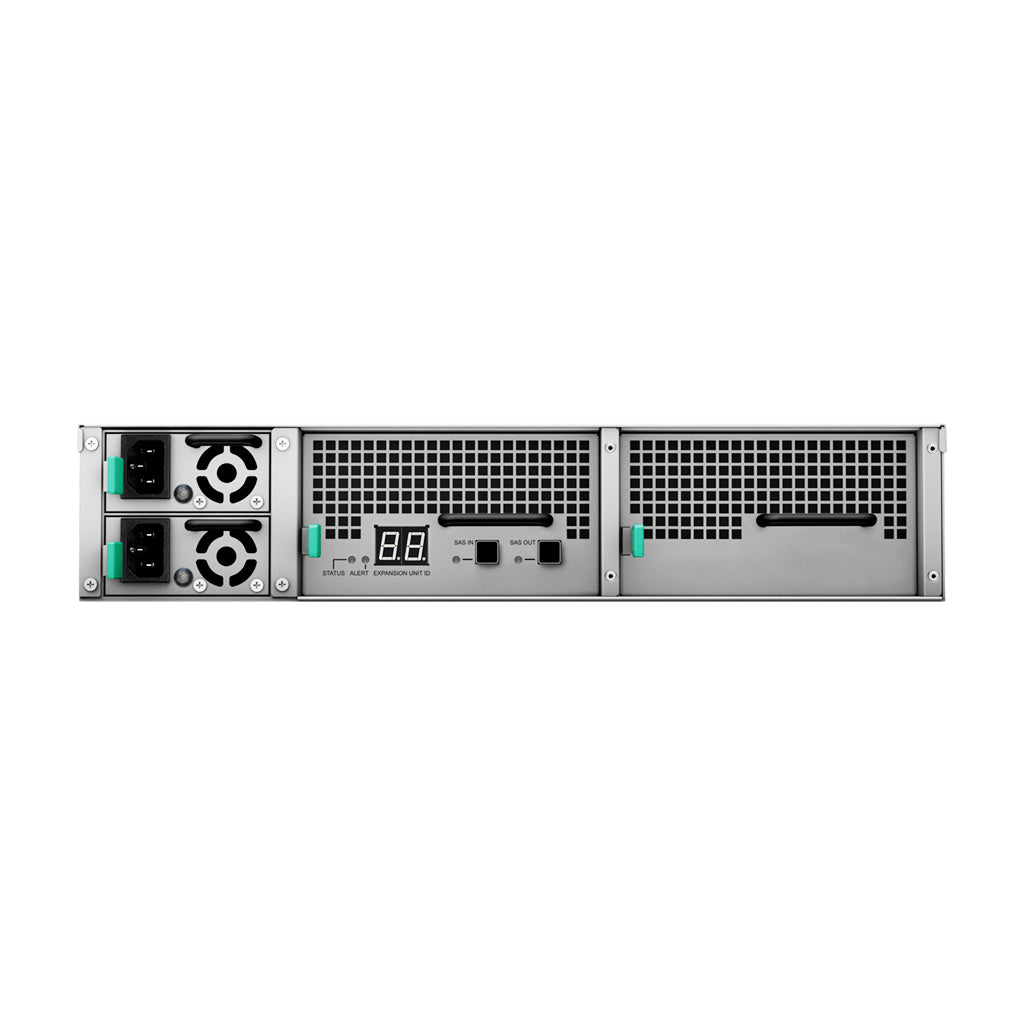 Synology RX1217sas – 12-Bay Rack 2U NAS – 2×SAS, redundantes Netzteil, für 2,5"/3,5" HDD/SSD, SATA/SAS