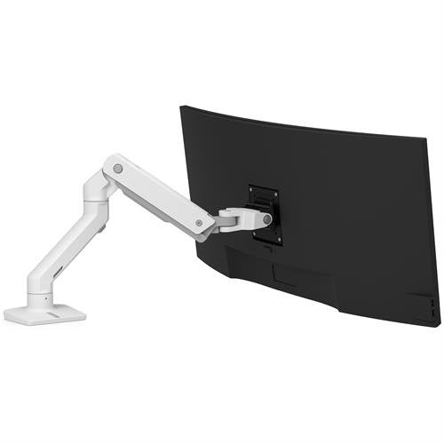 Ergotron HX Desk Single – Monitorarm, Single, bis 42", VESA 75 × 75 mm, 9–19 kg, neigbar, weiss