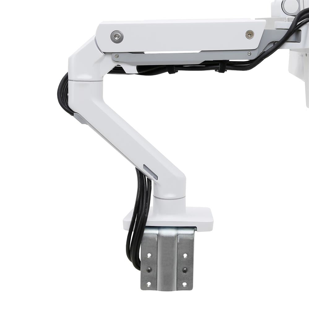 Ergotron HX DESK – Monitorarm, Dual, bis 32", 2,3–7,9 kg, neigbar, weiss