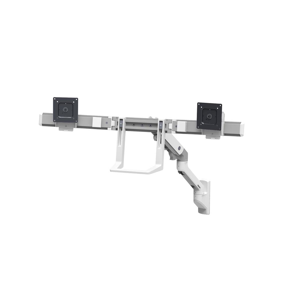 Ergotron HX MISD – Wandhalterung, Dual, bis 32", 7,9 kg, Lift, Weiss