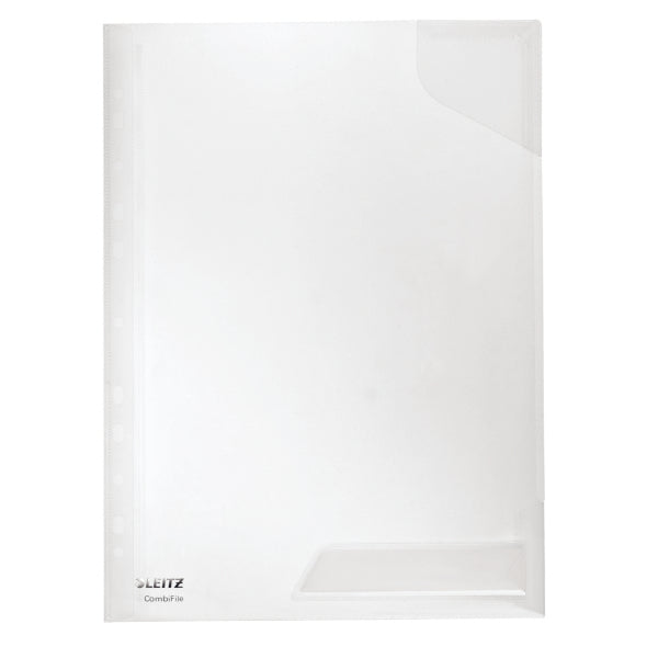 Leitz Sichtmappe A4 – transparent, Kunststoff, matt, 200 µm, 5er-Pack