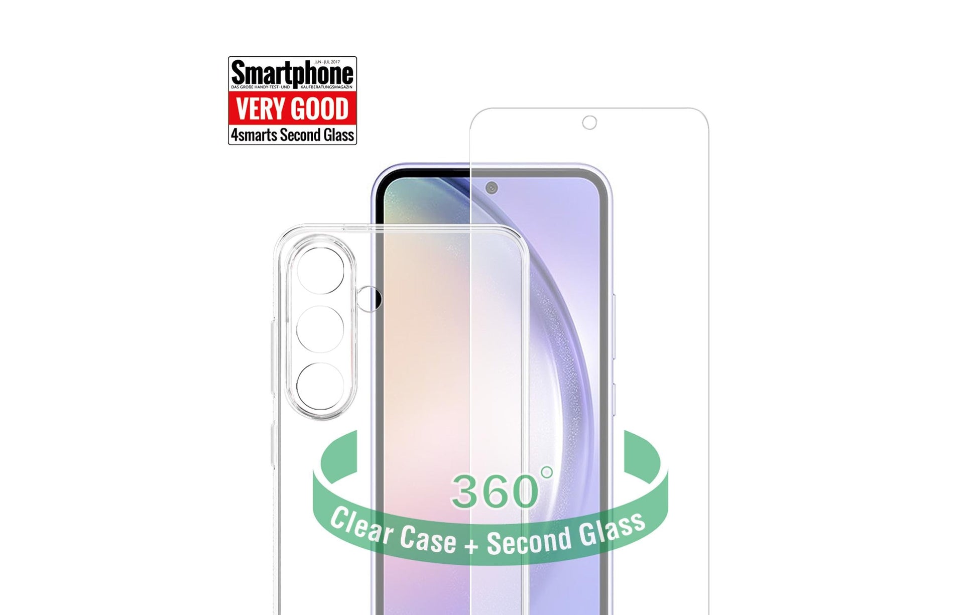 4smarts 360° Schutz Set – Backcover – für Samsung Galaxy A35 5G, Transparent, Displayschutz enthalten
