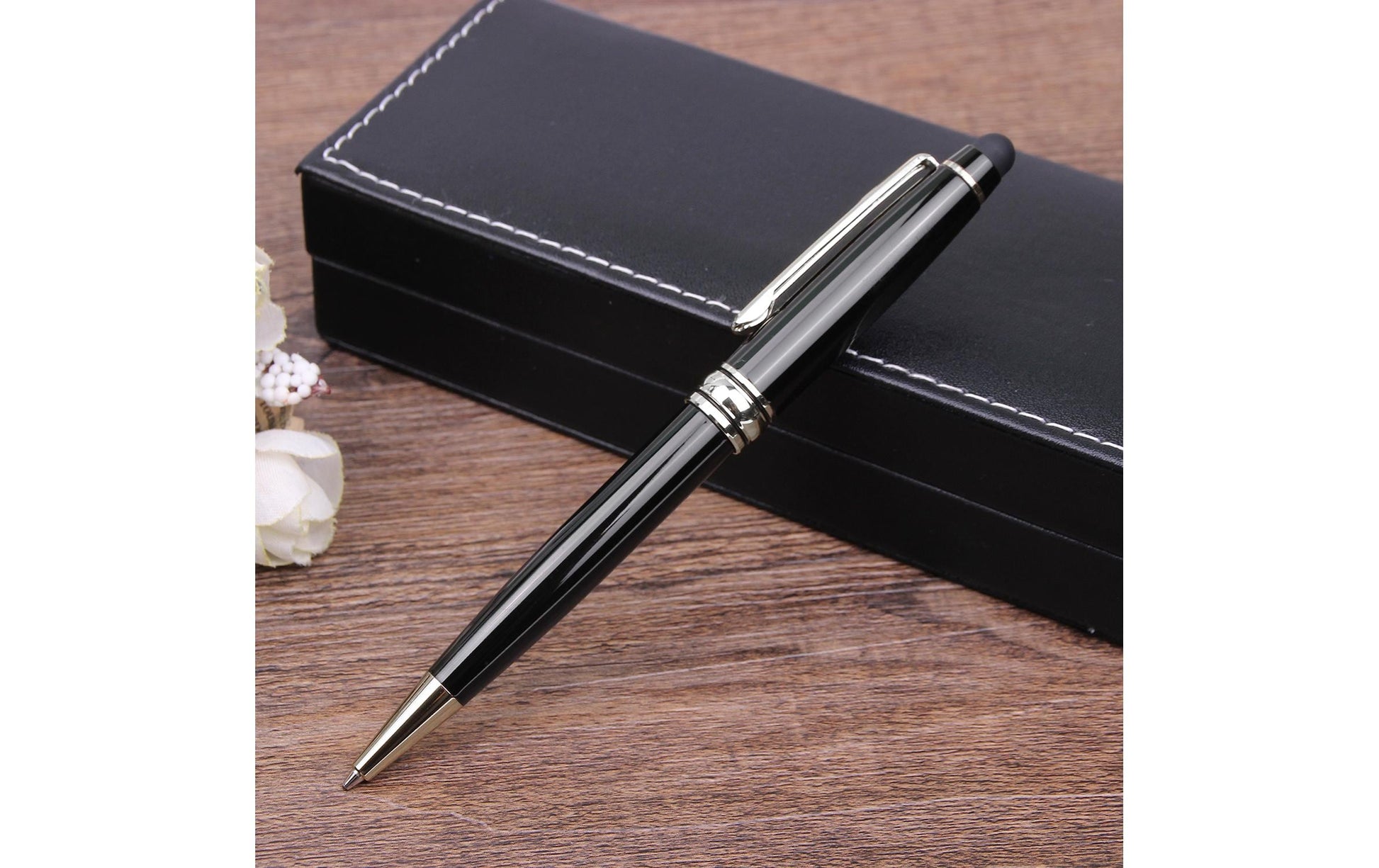 4smarts Eingabestift für Smartphone und Tablet – 2-in-1, mit Clip – Silber