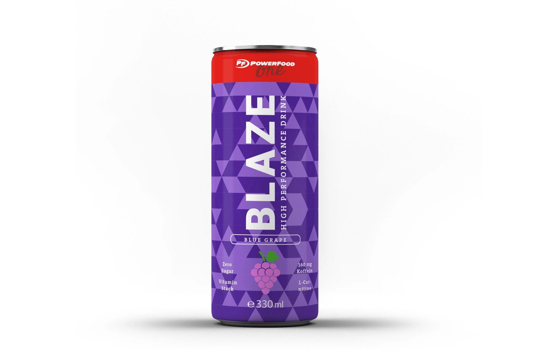 PowerFood Energy Drink One Blaze, Traube, Zuckerfrei, Koffeinhaltig – 24 × 3,3 dl