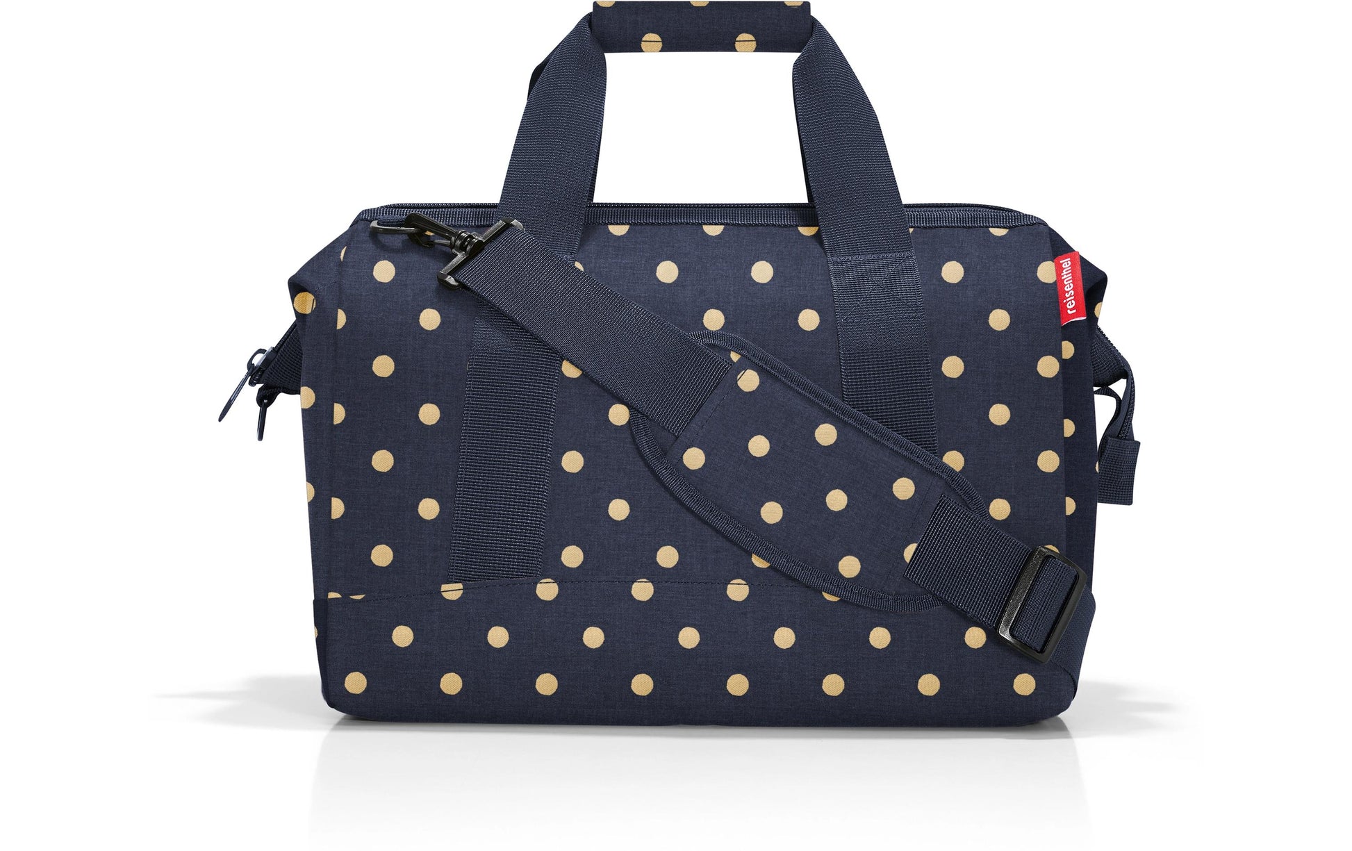Reisenthel allrounder M – Umhängetasche, 18 l, Polyester, Metallic Dots Blau, 40 × 33,5 × 24 cm