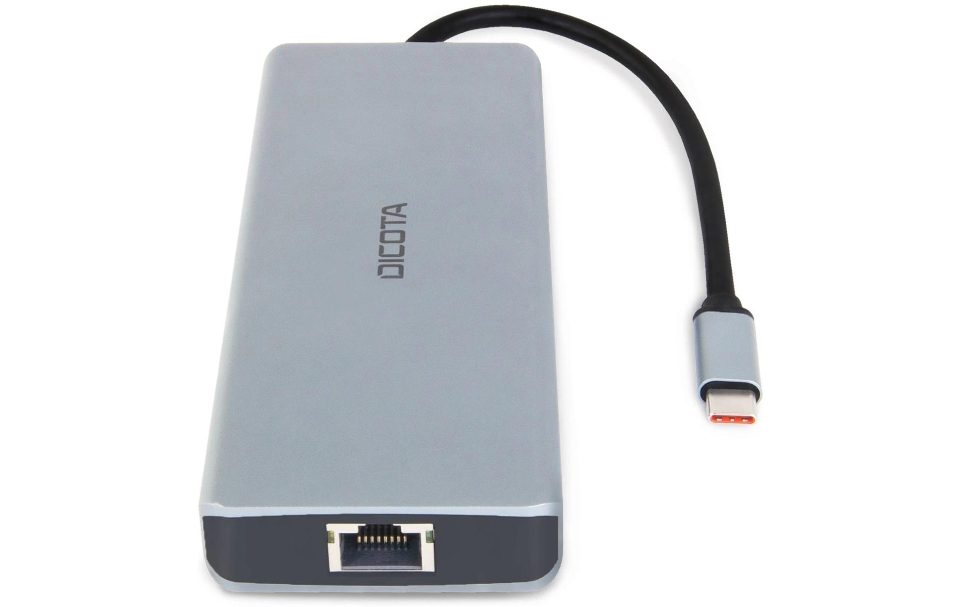 DICOTA D32065 Dockingstation – USB-C, 1× DP, 2× HDMI, 5× USB-A, 1× USB-C, 100 W PD, GbE, SD/microSD