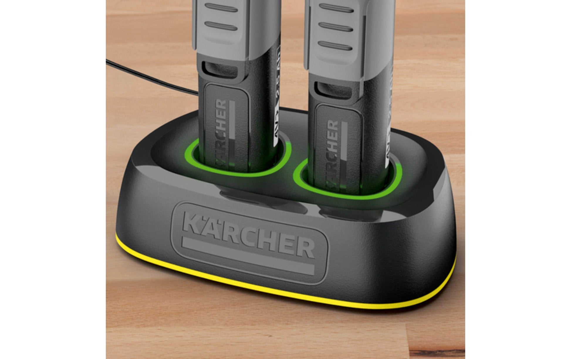 Kärcher Duo Bat Power 4 V Batterieladegerät 2× – für Kärcher Bodenreiniger, 4 V, 2×2,5 A, 1,8 m Kabel