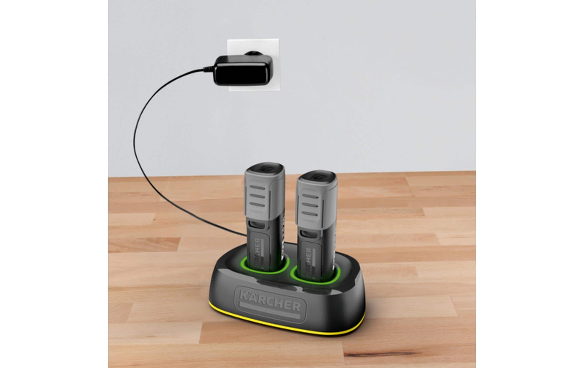 Kärcher Duo Bat Power 4 V Batterieladegerät 2× – für Kärcher Bodenreiniger, 4 V, 2×2,5 A, 1,8 m Kabel