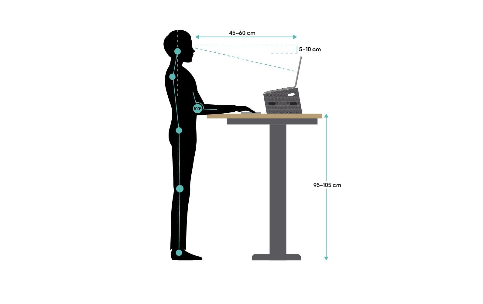 Smart Stand Laptop-Ständer – bis 16", mit 2 Lüftern – Kirschrot