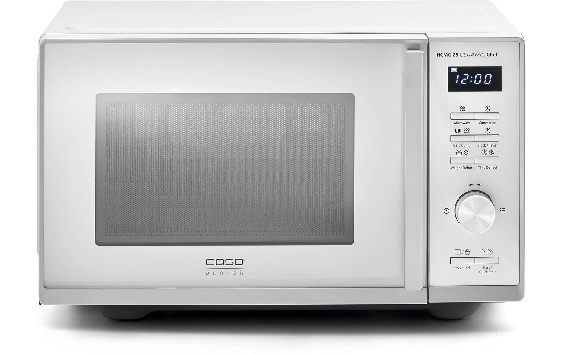 Caso Kombi-Mikrowelle HCMG 25 Ceramic Chef – 25 l, Grill & Heissluft, 900 W – silber