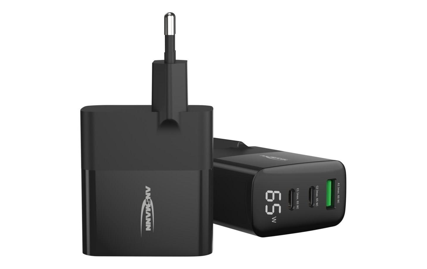 Ansmann Home Charger HC365PD Ladegerät – 65 W, 2× USB-C + 1× USB-A, GaN – für USB-Geräte