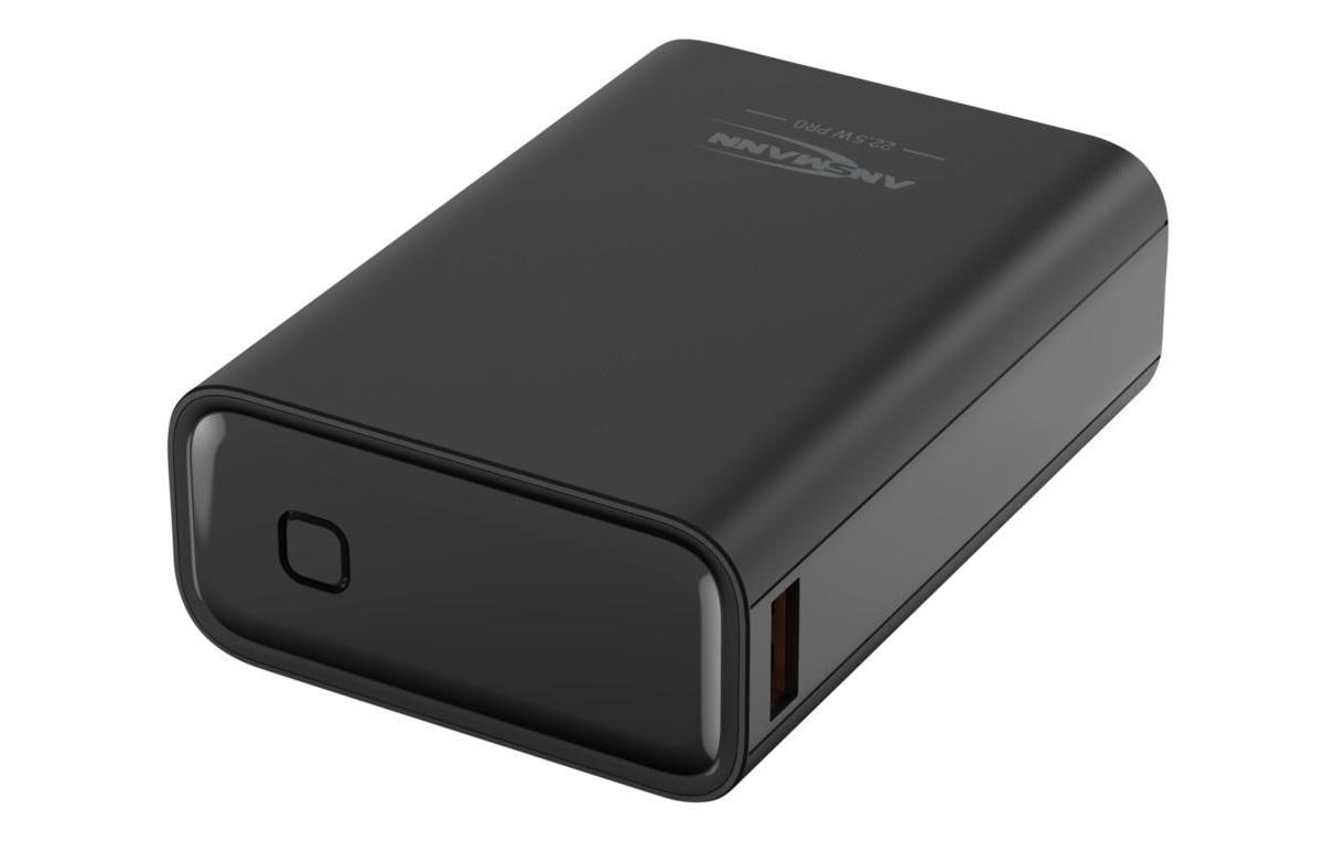 Ansmann PB222PD Powerbank 20'000 mAh – 22,5 W PD, 1× USB-C, 1× USB-A, schwarz