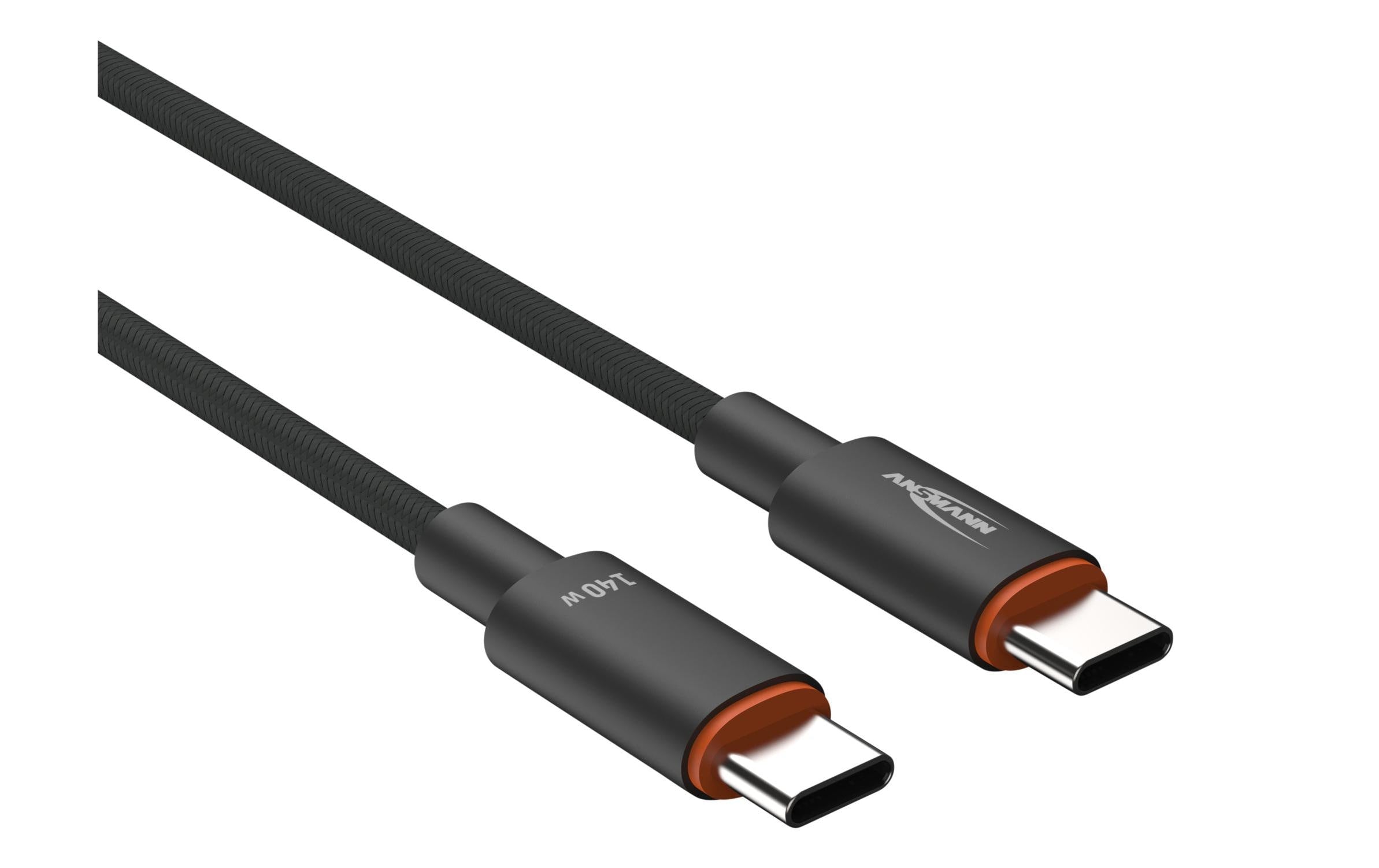 Ansmann USB-Kabel, USB-C zu USB-C, 0,6 m, USB 3, Lade-/Datenkabel