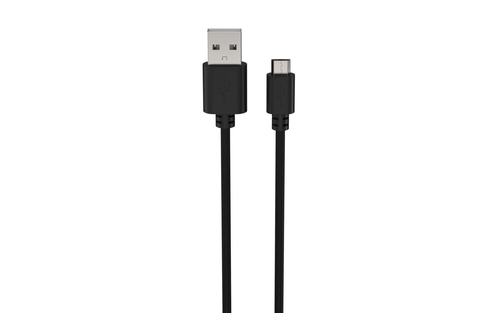 Ansmann USB-A auf Micro-USB-B Kabel – USB 2.0 (480 Mbit/s) – 1 m – Schwarz