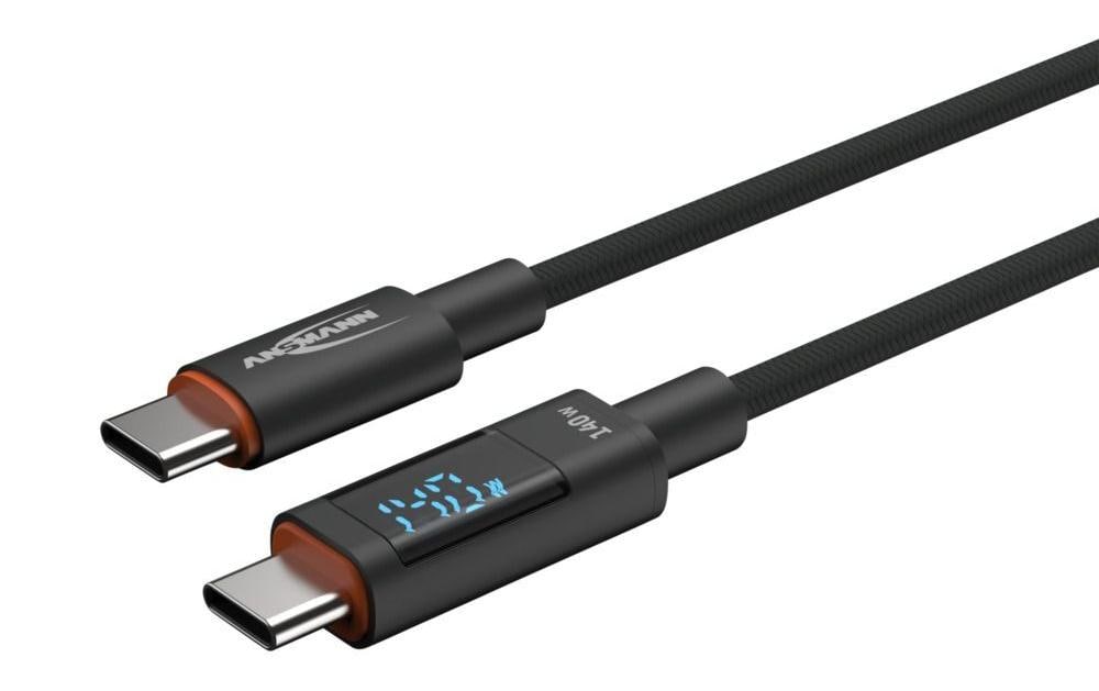 Ansmann USB-Kabel, USB-C zu USB-C, 1,2 m, Lade-/Datenkabel