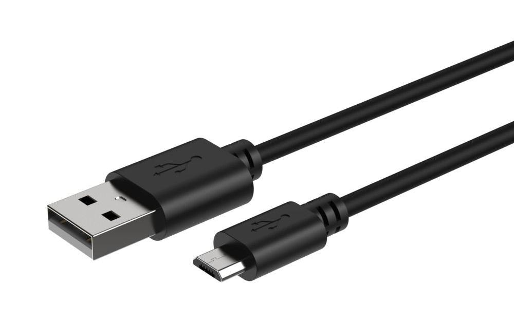 Ansmann USB-A auf Micro-USB-B Kabel – USB 2.0 (480 Mbit/s) – 1 m – Schwarz