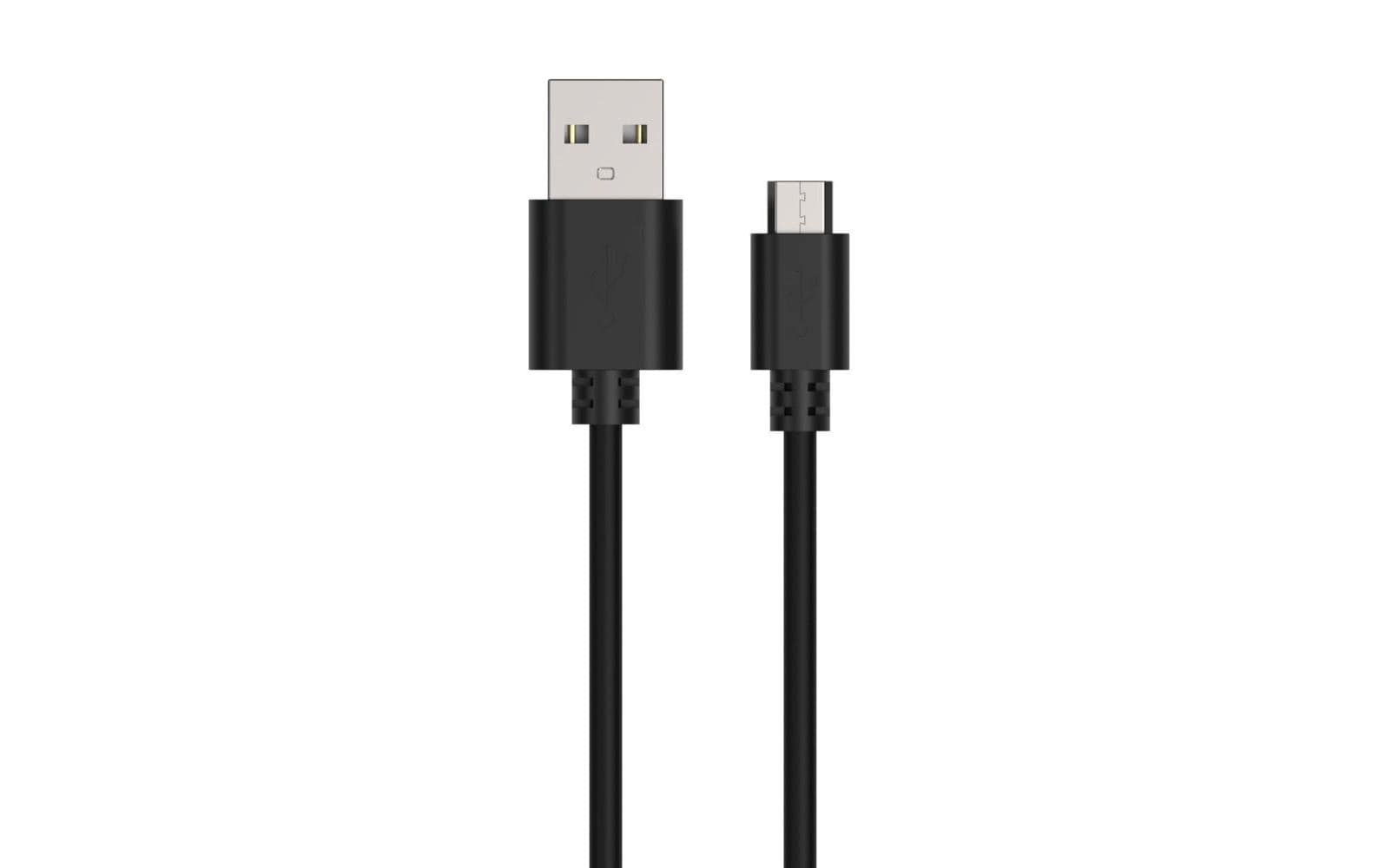 Ansmann USB-A auf Micro-USB-B Kabel – USB 2.0 (480 Mbit/s) – 1 m – Schwarz