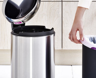 Brabantia NewIcon Treteimer – 12 l – Edelstahl, rund – Anti-Fingerprint, Anti-Rutsch