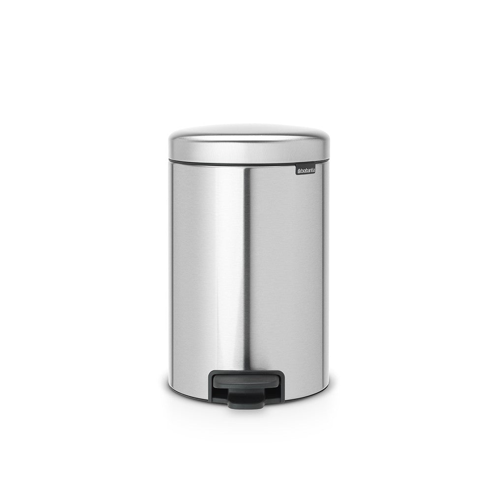 Brabantia NewIcon Treteimer – 12 l – Edelstahl, rund – Anti-Fingerprint, Anti-Rutsch